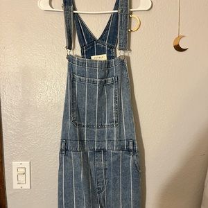 pacsun pinstripe overalls